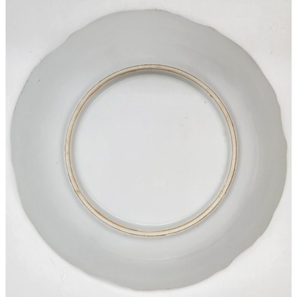 Trimont Ware 8" Bowl Iridescent Pearl Yellow Pink Flowers Gold Trim Japan 1950s - Picture 8 of 9